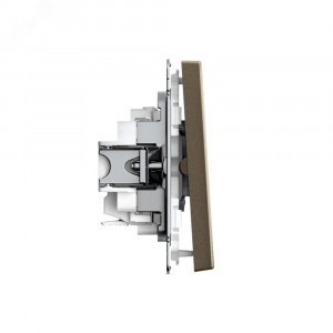 ARTGALLERY 2-клавишный ВЫКЛЮЧАТЕЛЬ, 10АХ, механизм, быстрозажимные клеммы, МОККО GAL000651S