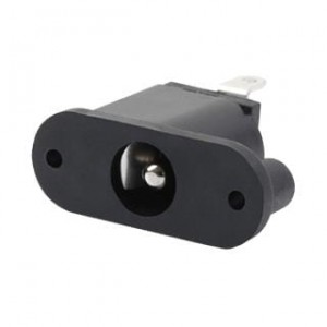 PJ-039B, Соединители питания для постоянного тока power jack, 2.5 x 5.5 mm, straight, panel mount, 1 switch