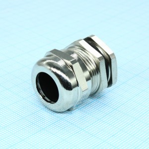 Кабельный ввод PG-13.5M, Кабельный ввод, PG13.5, диапазон зажимаемых проводников: 6 - 12 мм, SW 24 мм, IP68, материал: латунь, покрытие: никель