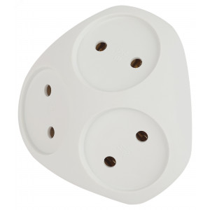 Разветвитель 3-м без заземл. 10А IP20 SPx-3-W бел. Б0053481