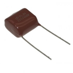 2.2UF     100V  10%  CL21, Конденсатор металлоплёночный полиэтилентерефталатный 2,2мкФ 100В ±10% (23х9,5х17мм) шаг выводов 20мм 85°С