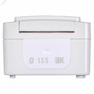 Розетка 1-м ОП Гермес Plus РСб20-3-ГПБб 16А IP54 с заземл. с крышкой бел. ERMP12-K01-16-54-EC