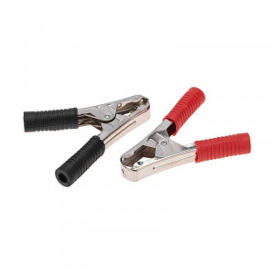 Зажим "Крокодил" 100 А 105 мм, Зажим "крокодил" 100А с изолятором, цена за 1 шт, отпускается кратно 2шт, красный и черный