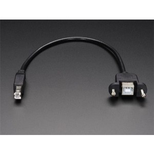 907, Принадлежности Adafruit  Panel Mount USB Cbl B Male to B Female