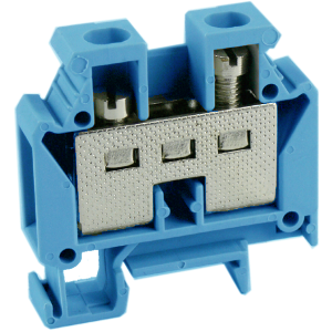 Проходная клемма (MINI) UKJ-6M(BU), Проходная клемма, MINI, боковой подвод кабеля, 2 точки подключения, тип фиксации провода: винтовой, номинальное сечение: 6 мм кв., 57A, 500V, ширина: 8,2 мм, цвет: синий, тип монтажа: DIN15