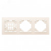 Рамка 3-местная горизонтальная бежевый Минск ERM-G-303-20