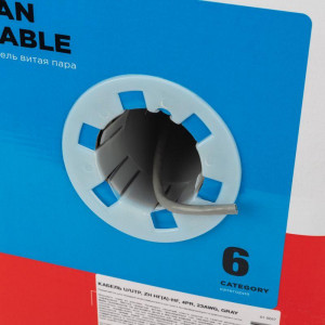 Кабель витая пара U/UTP кат.6 4х2х24AWG solid CU ZH нг(А)-HF сер. (305м) 01-0067