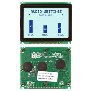 NHD-12864MZ-FSW-GBW-L, Графические дисплейные ЖК-модули и принадлежности 128 x 64 STN-GRAY 63.2 x 52.2