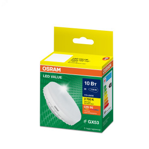 Лампа светодиодная LED Value LVGX5375 10SW/830 10Вт GX53 230В 10х1 RU OSRAM 4058075582064