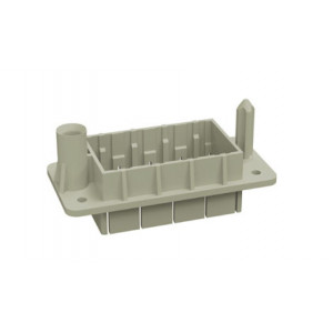 Держатель контактных вставок HPDF-04-F-1, Розеточная рамка, для 4 модулей, пластик