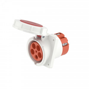 Розетка панельная с наклоном IP67 63A 3P+E+N 400В DIS4156367