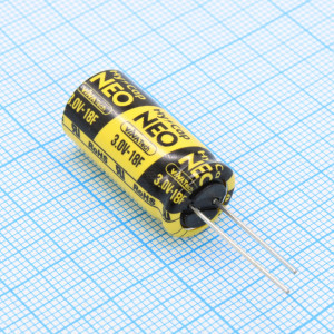 WEC 3R0 186 QC, Ионистор цилиндрический 3В 18Ф 12.5х25 65°C