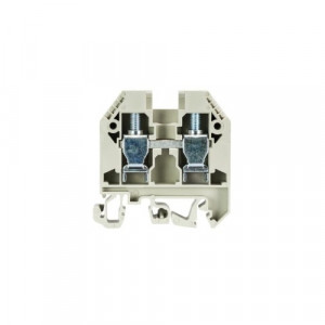 Проходная клемма WKN 10/U, Проходная клемма, тип фиксации провода: винтовой, номинальное сечение: 10 мм кв., 57A, 800V, ширина: 10 мм, цвет: серый, тип монтажа: DIN35