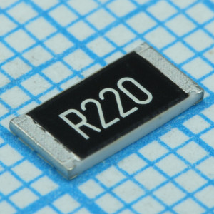 RBJ-12MR220FT, Толстопленочный ЧИП-резистор 2512 0.22Ом ±1% 1Вт ±500ppm/°C лента на катушке