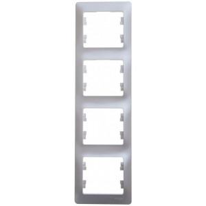 Рамка 4-м Glossa вертикал. перламутр SE GSL000608