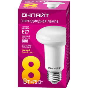 Лампа светодиодная 71 653 OLL-R63-8-230-2.7K-E27 8Вт 2700К тепл. бел. E27 600лм 220-240В 71653