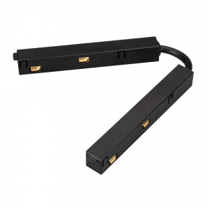 Коннектор гибкий MAG-ORIENT-CON-FLEX-POWER (BK) 033638, Гибкий черный коннектор для электрического соединения двух треков MAG ORIENT или трека MAG ORIENT и углового коннектора MAG ORIENT L90 между собой. Без возможности подвода питания. Габариты одной части 129х17х16,5 мм.