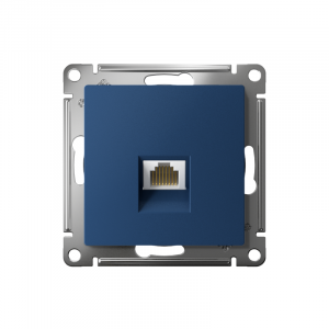 Розетка компьютерная AtlasDesign RJ45 кат.6A механизм аквамарин SE ATN001186