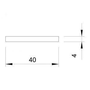 Плоский проводник из оцинкованной стали, 40х4 мм5052 DIN 40X4 5019355