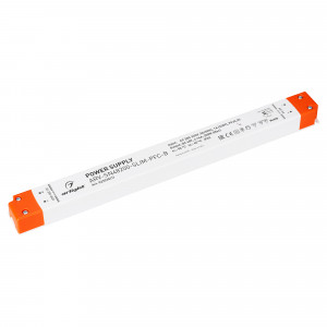 Блок питания ARV-SN48200-SLIM-PFC-B (48V, 4.16A, 200W) 029265(1), Источник напряжения с гальванической развязкой для светодиодных изделий. Входное напряжение 200-240 VAC. Выходные параметры: 48 В, 4.16 А, 200 Вт. Встроенный PFC >0.95. Негерметичный пластиковый корпус IP 20. Габаритные размеры длина 322 мм, ширина 30 мм,