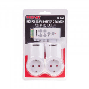 Радиоуправляемая розетка c ПДУ RX-002, один пульт, две розетки
