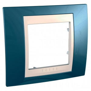 UNICA ХАМЕЛЕОН РАМКА 1-постовая, БЕЖЕВЫЙ/ ГОЛУБОЙ ЛЕД MGU6.002.554