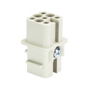 Розеточная контактная вставка 73.700.0753.0, Розеточная контактная вставка, обжимная фиксация, 7 полюсов + PE, типоразмер 3A, 250V, 10A, (обжимные контакты поставляются отдельно)