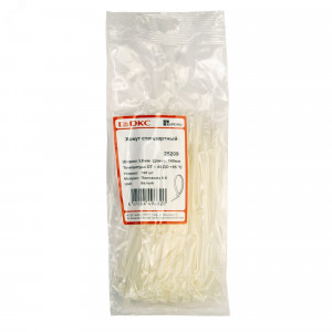 Хомут кабельный 3.6х140 полиамид бел. 25209SR