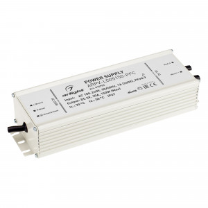 Блок питания ARPV-LG05150-PFC (5V, 30.0A, 150W) 015755, Источник напряжения с гальванической развязкой для светодиодных изделий. Входное напряжение 100-240 VAC. Выходные параметры: 5 В, 30 А, 150 Вт. Встроенный PFC >0,95. Герметичный алюминиевый корпус IP 67. Рабочая температура -30…+50C?. Габаритные размеры д