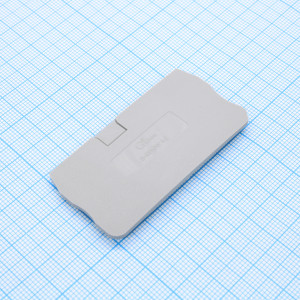 D-GW4-2-GY, Торцевая крышка, для клемм WS4...,  цвет: серый