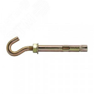 Болт анкерный 10х60 с крюком оцинкованный 2 шт. БА-10х60К