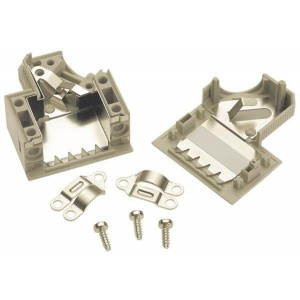 09670150573, Корпуса разъемов D-Sub  15P HOOD SIDE ENTRY GREY THERMOPLASTIC