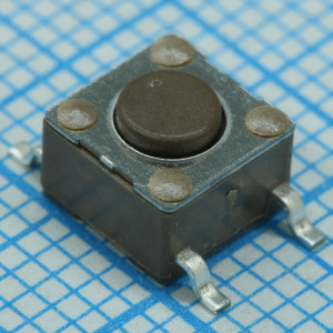 1571527-2, Кнопка тактильная миниатюрная OFF (ON) SPST круглая 0.05А 24В 0.98Н SMD лента на катушке