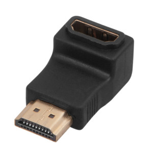 Переходник штекер HDMI - гнездо HDMI, угловой REXANT(кр.10шт) [17-6805]