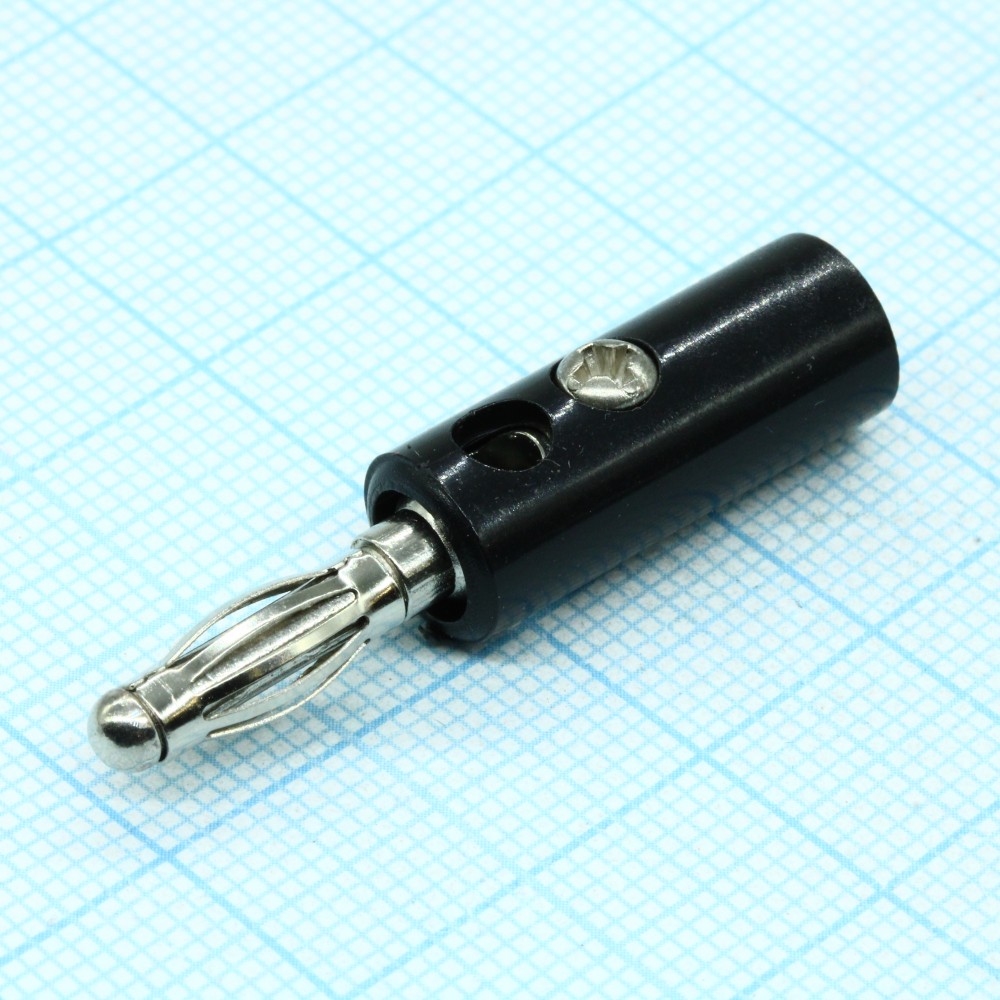 BP-214-B-EN, Штекер BANANA PLUG черный Dragon City Industries купить ...