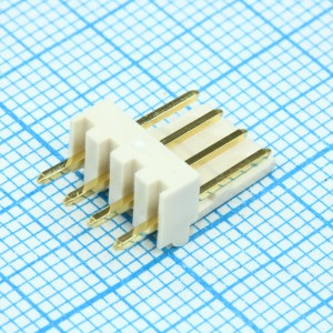 22111041, Разъем типа провод-плата, 2.5 мм, 4 контакт(-ов), Штыревой Разъем, монтаж в отверстие россыпь