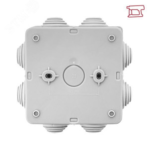Коробка распаячная КМР-030-031 с крышкой наружная 85х85х40 8 мембранных вводов IP55 plc-kmr-030-031
