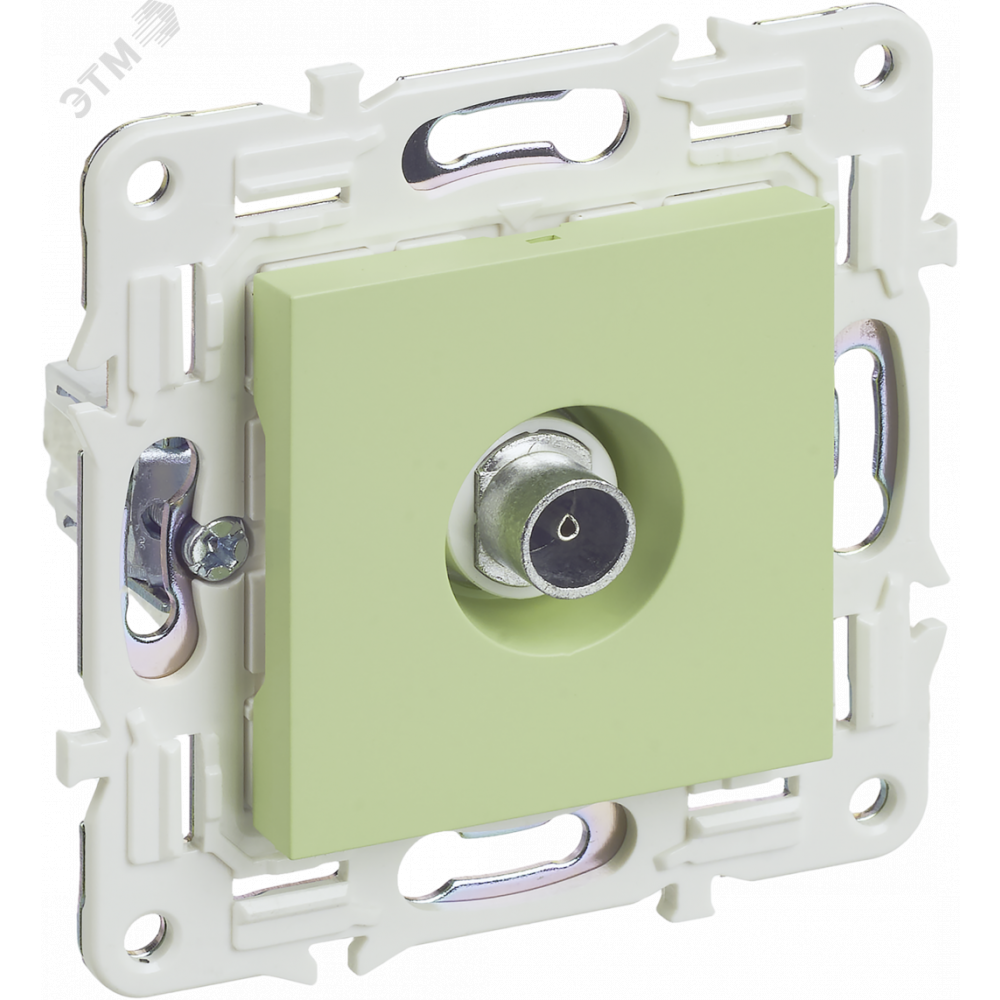 Изображение товара Розетка TV SKANDY SK-A12G мятный IEK - скрытый монтаж, IP20, 1 пост