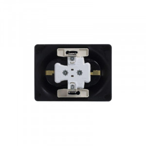 Розетка 2-м Glossa 16А с заземл. в сборе шоколад SE GSL000824