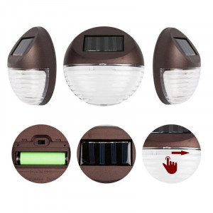 Светильник настенный 4000К, со встроенным аккумулятором и солнечной панелью (SLC-60) 602-214