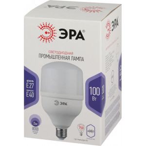 Лампа светодиодная высокомощная STD LED POWER T160-100W-6500-E27/E40 100Вт T160 колокол 6500К нейтр. бел. E27/E40 (переходник в компл.) 8000лм Б0032090