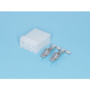 PHU-3, Разъем питания 3 контакта, гнездо на кабель, шаг 3,96мм