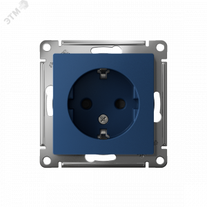 Розетка AtlasDesign 16А с заземл. защ. шторки механизм аквамарин SE ATN001145