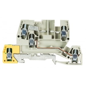 Мультифункциональная клемма WKI 4 TKG-D-SL, Мультифункциональная клемма, тип фиксации провода: винтовой, номинальное сечение: 4 мм кв., 26A, 400V, ширина: 6 мм, цвет: серый, тип монтажа: DIN35