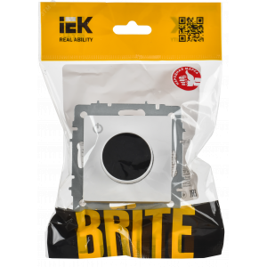 BRITE Термостат электронный с индикацией ТС10-1-БрАБ арктический белый IEK BR-RT11-K91