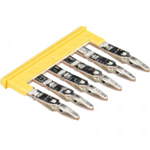 Соед. мостик IVB WKMF 2,5-6, Соединительная перемычка, втычная, изолированная, 6 полюсов, для клемм WKMF…, цвет: желтый