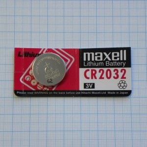 CR2032 Maxell, Элемент питания литиевый,3В