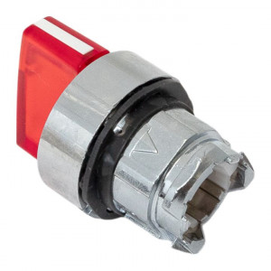 Исполнительный механизм переключателя ХB4 красный на 2 положения возвратный без фиксации, с подсветкой с короткой ручк IP65 EKF XB4BD2L-R-65