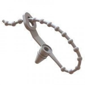 PT-205, Кабельные соединения Beaded Tie,Push Mnt,Natural,5 in Lg, Beaded Tie,Push Mnt,Natural,1K/Bag