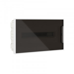 Щиток 18 мод встраиваемый FRAME ЩРв-П-18, белый, с тонированной дверцей, с 2  шинами PEN на 8 и 10 отв. F18B1WD DKC F18B1WD